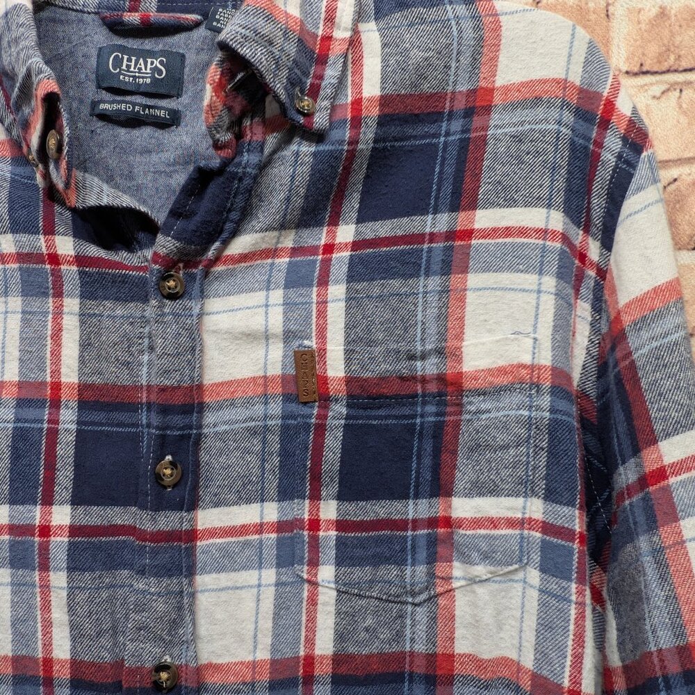 Chaps Flannel Button Down Brushed Flannel Shirt S… - image 6